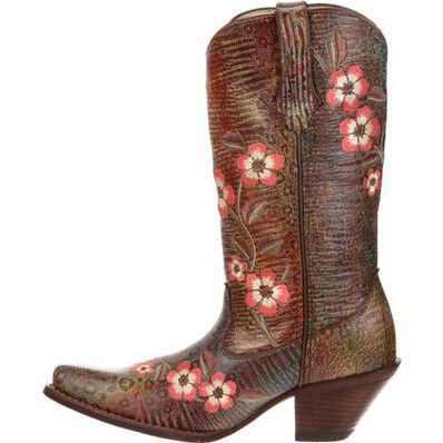 Crush™ by Durango® Women's Floral Embroidered Western Boot, , large