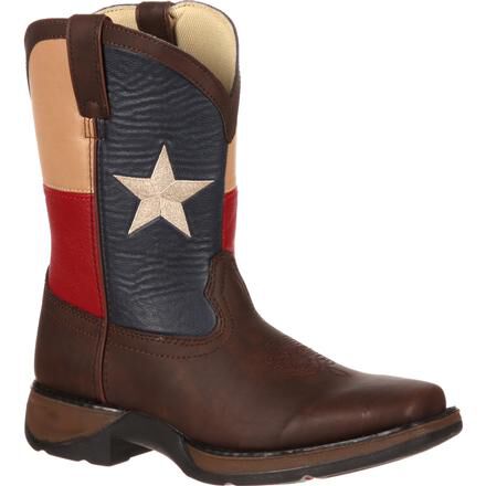 Kids' Texas Flag Western Boot, LIL 