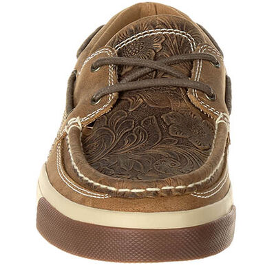 Durango® Music City™ Women's Western Emboss Boat Moc, , large
