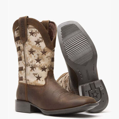 Durango® Westward™ Saddlehorn Digi Camo Flag Western Boot, , large