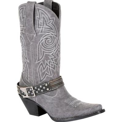 Crush™ by Durango® Women's Graphite Flag Accessory Western Boot, , large
