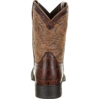 Lil' Durango® Mustang™ Big Kids' Faux Gator Western Boot, , large