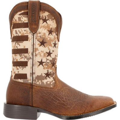 Durango® Westward™ Saddlehorn Digi Camo Flag Western Boot, , large