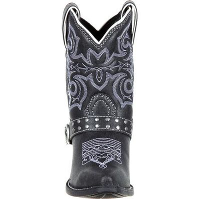 LIL' DURANGO® Little Kids' Black Stud Belted Western Boot, , large