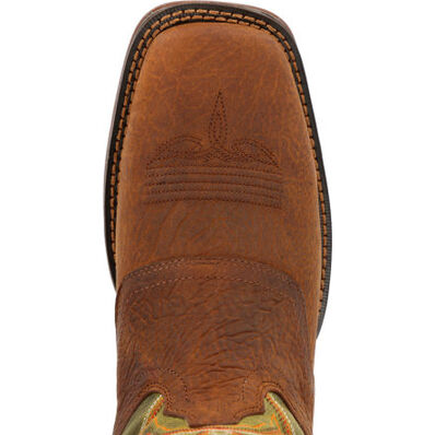 Rebel™ by Durango® Dark Chestnut and Hunter Green Western Boot, , large