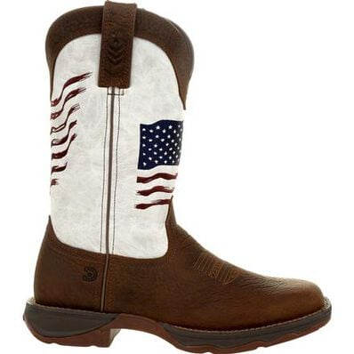 Lady Rebel™ by Durango® Women's Distressed Flag Embroidery Western Boot, , large