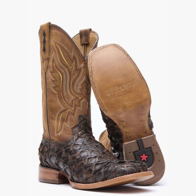Durango® Premium Exotics™ Dark Brown Pirarucu Western Boot, , large