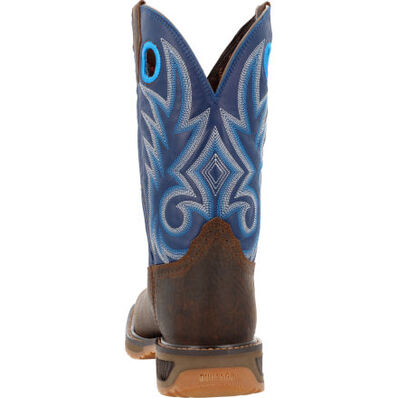 Durango® WorkHorse™ Worn Saddle and Denim Blue Western Work Boot, , large