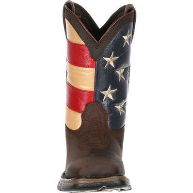 Lil' Rebel™ by Durango® Big Kids' Flag Western Boot, , large