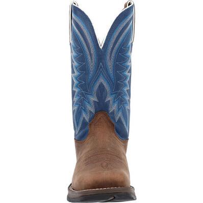 Rebel™ by Durango® Saddle Brown Denim Blue Western Boot, , large