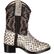 Durango® Big Kid Tan Snake Print Cowboy Boot, , large