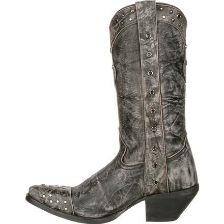 Crush by Durango Women s Gray Punk Studded Western Boots