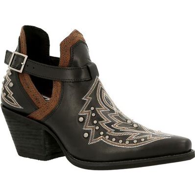 Crush™ by Durango® Women's Black Studded Western Fashion Bootie, , large
