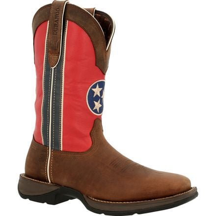 Red top flag boots