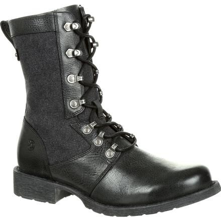 DRD0323 Durango Drifter Women s Black Military Inspired Lacer Boot