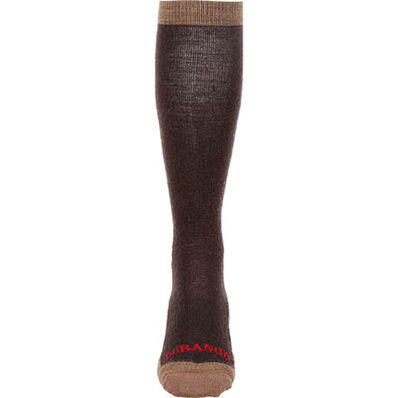 Durango® Boot Unisex Lightweight Merino Wool Socks, BROWN, large