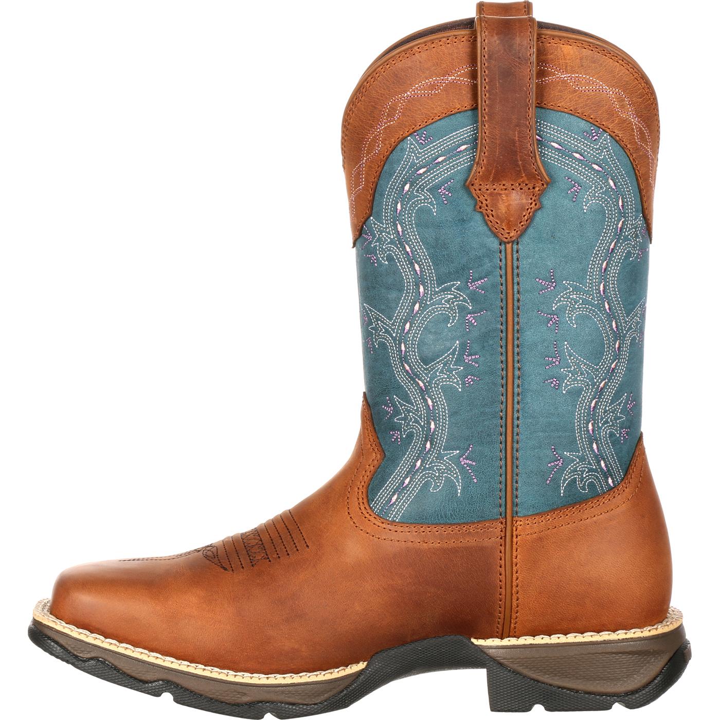 teal cowboy boots for women