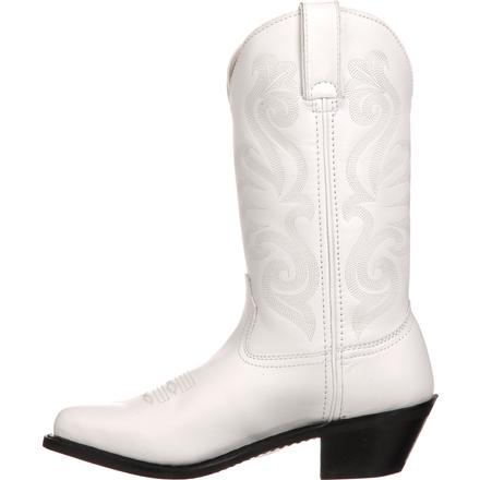 Durango: Women's White Leather Western Boots, style RD4111