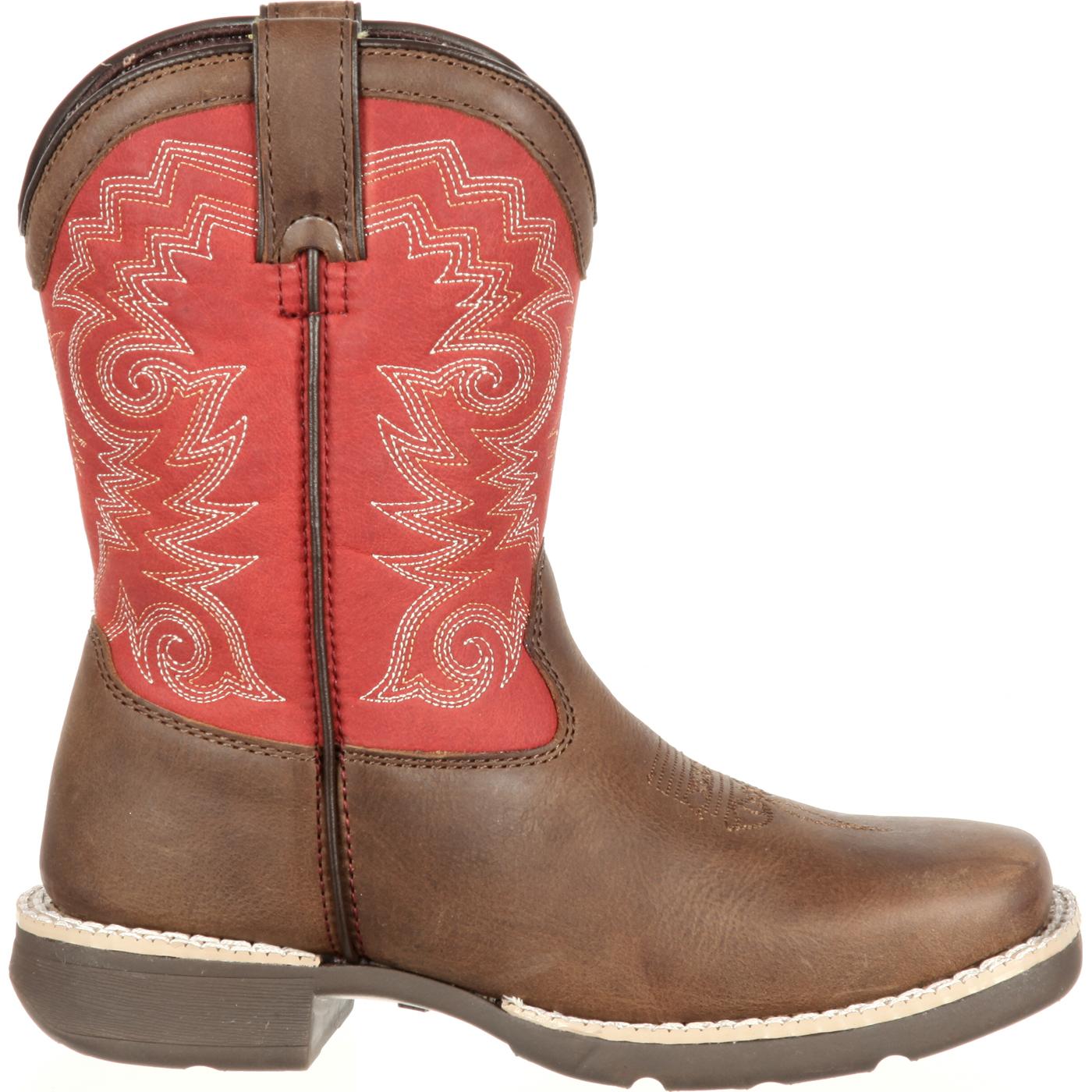 red square toe boots