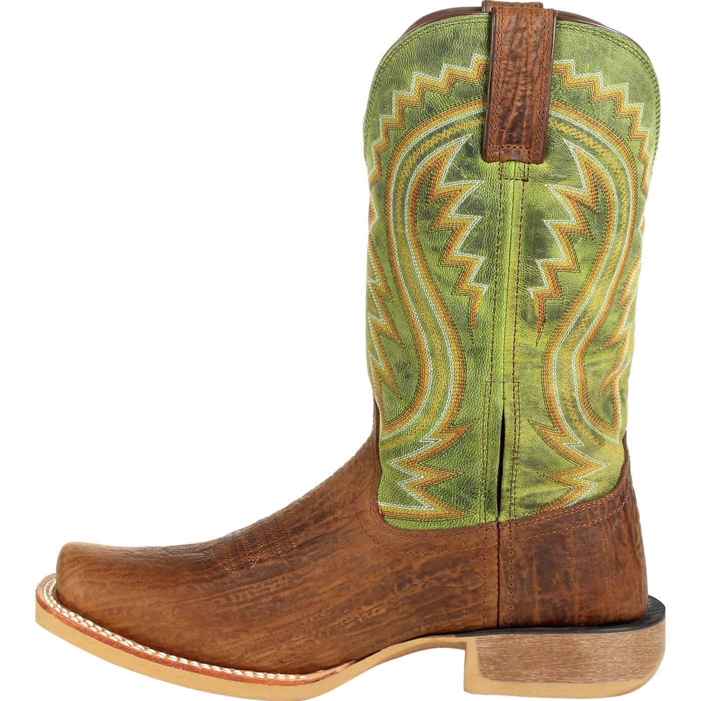 pink and green western boots