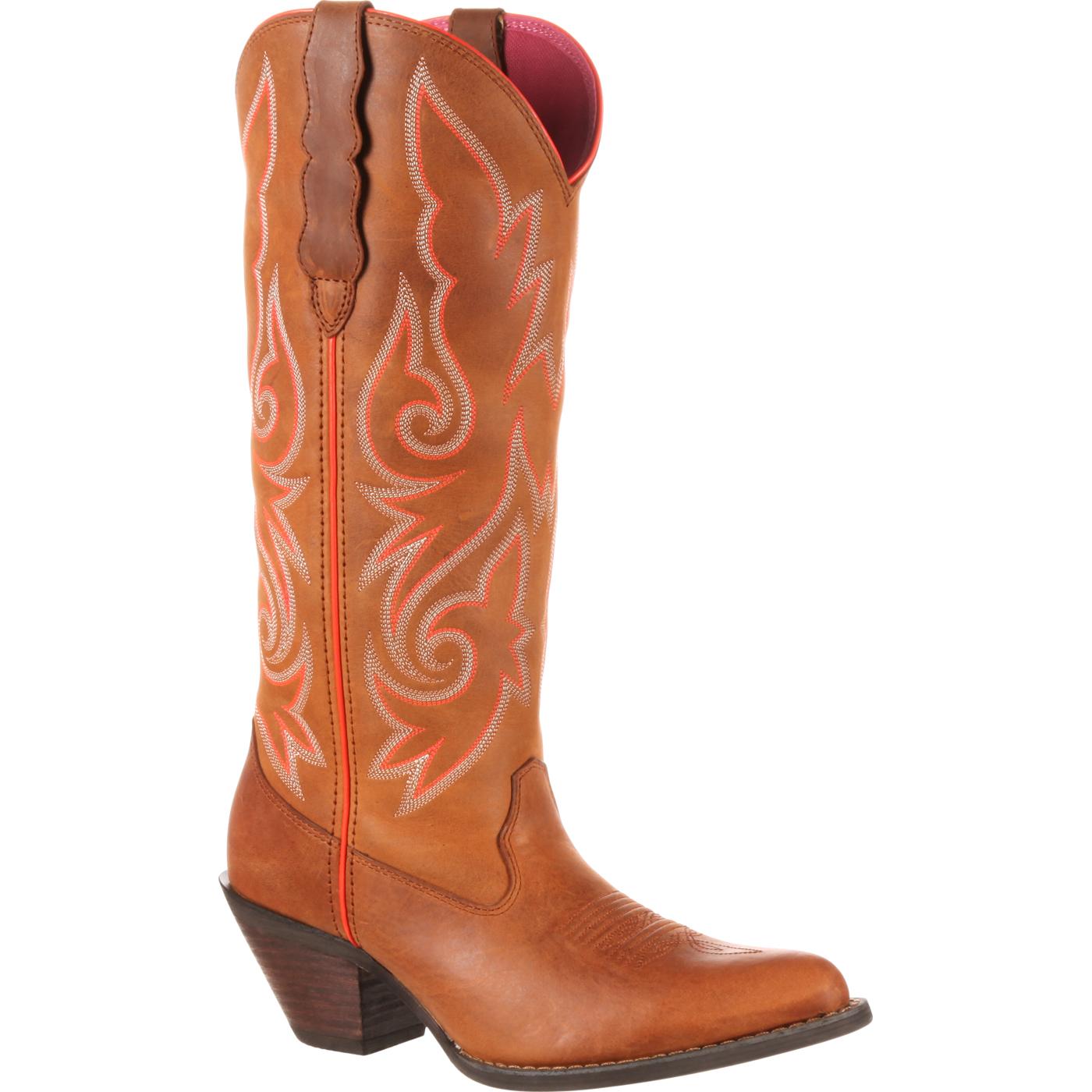 asos design coral leather western boots in black