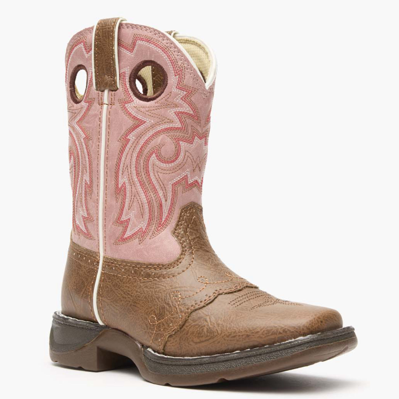 LIL' DURANGO®: Little Kid Tan Pink Lacey Western Boot, BT287 LIL' DURANGO®: Little Kid Tan Pink Lacey Western Boot, BT287