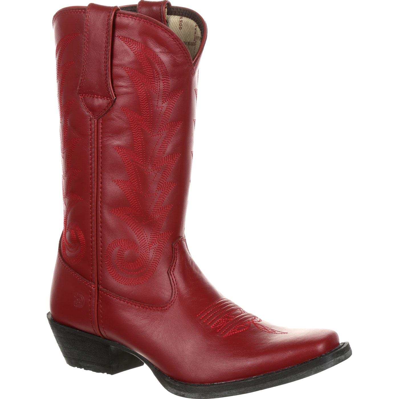 ladies red cowboy boots