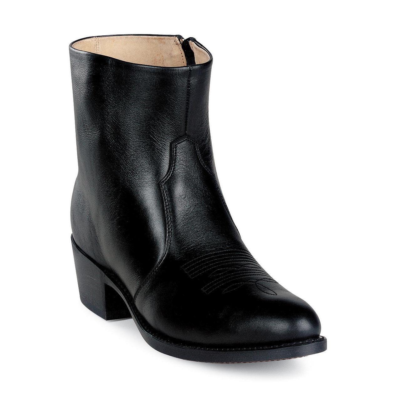 mens black zip up dress boots