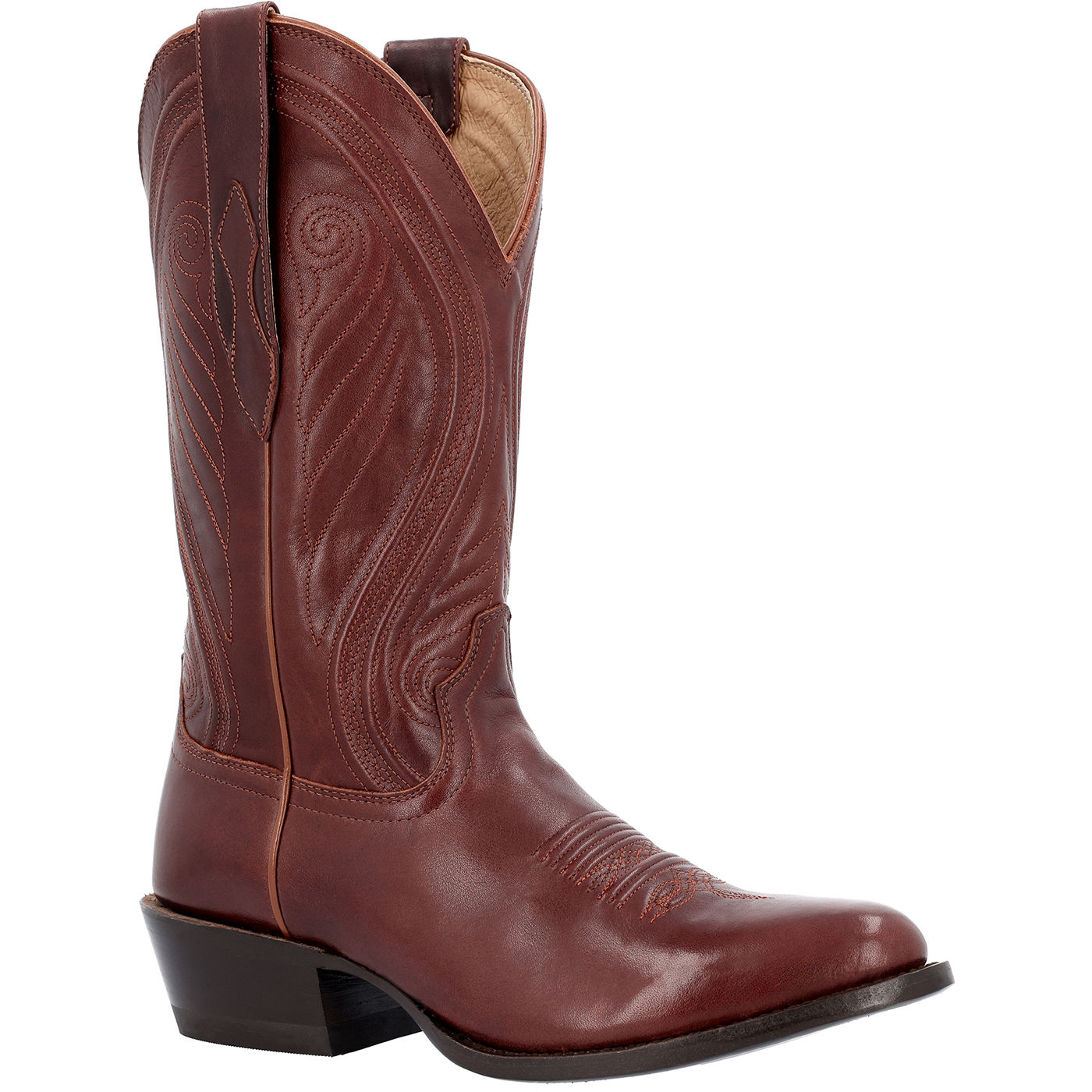 Women's Hand Corded Cowgirl Boots | Brown Snip Toe Cowgirl Boots | Red Bottom Boots | Vaccari | Size 9