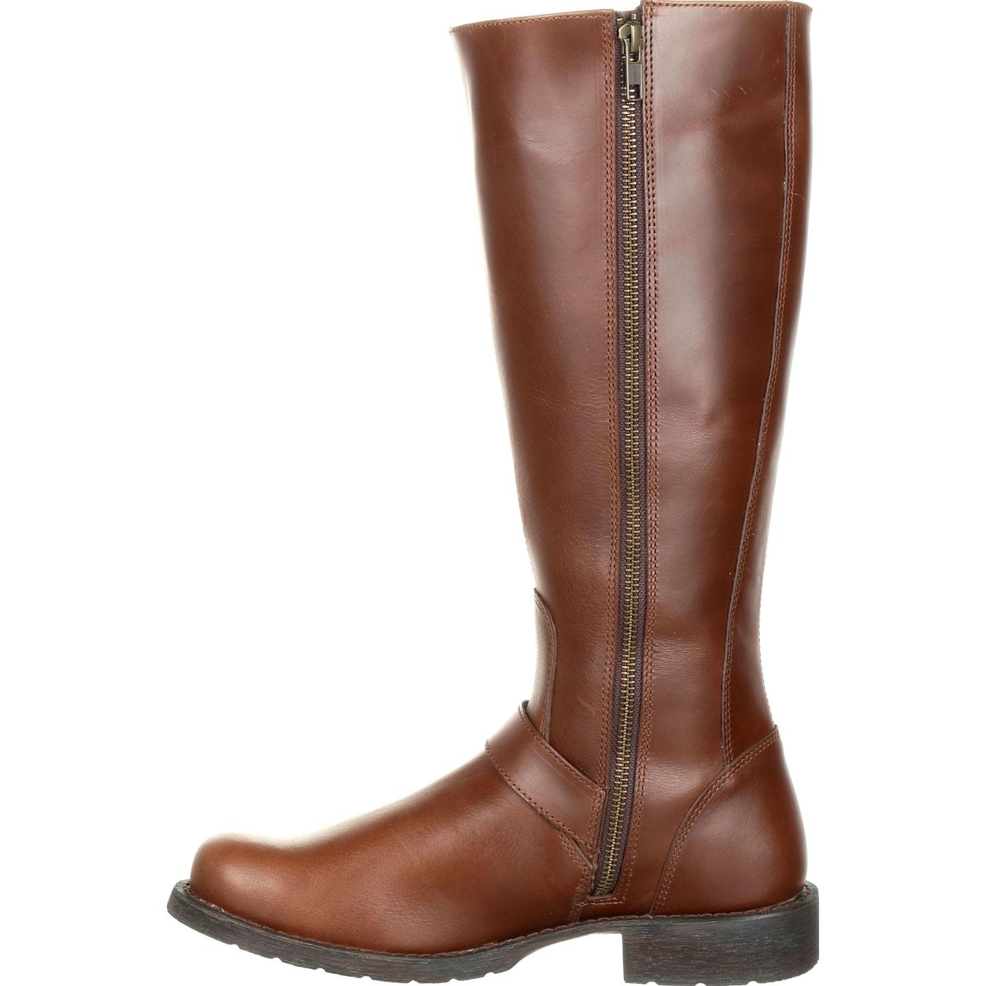 black and brown equestrian boots