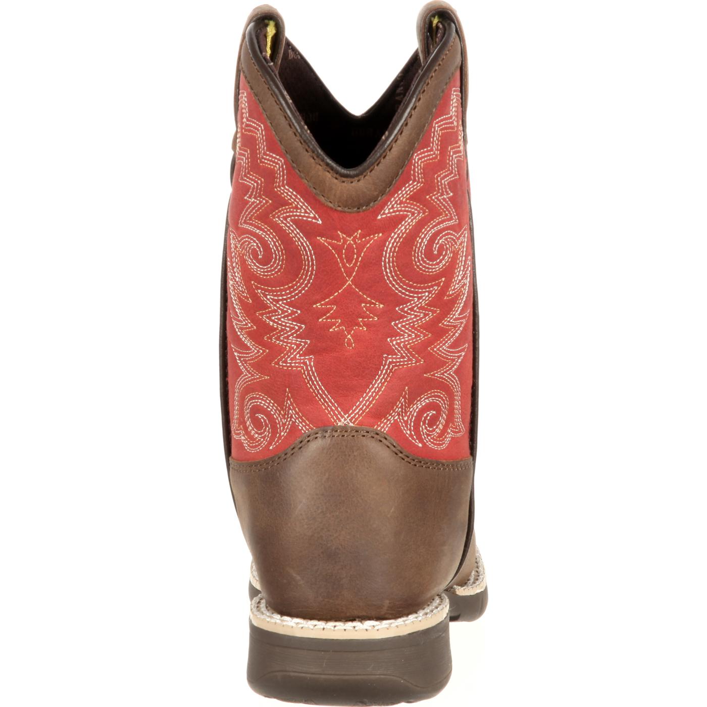 red square toe cowboy boots
