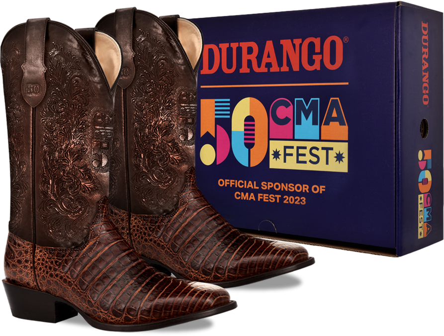 Pair of limited-edition CMA Fest 50th Anniversary Commemorative Durango Boots