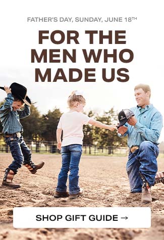 Father's Day, Sunday, June 18th. For the men who made us. Shop gift guide.