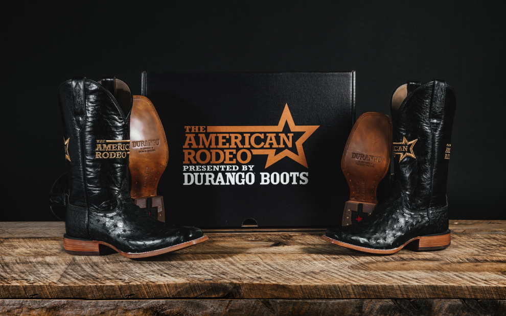 pair of custom The American exotic rodeo boots
