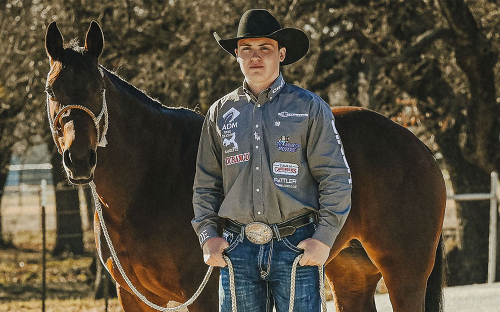 Riley Webb Professional Tie Down Roper on Team Durango